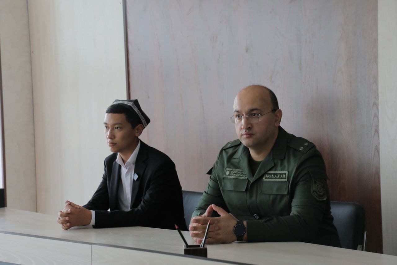 Xovos tumanida "Prokuror va yoshlar uchrashuvi" bo'lib o'tdi