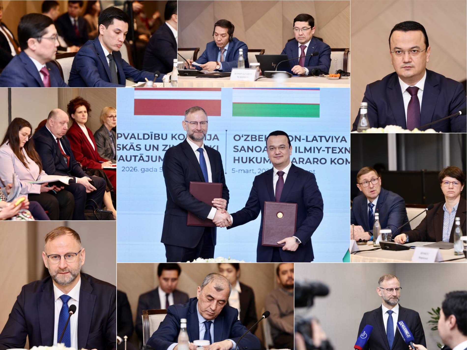 5 марта в Ташкенте прошёл комплекс мероприятий по развитию торгово-экономического и инвестиционного сотрудничества между Узбекистаном и Латвией. В рамках визита латвийской делегации состоялись переговоры Министра инвестиций, промышленности и торговли Узбе