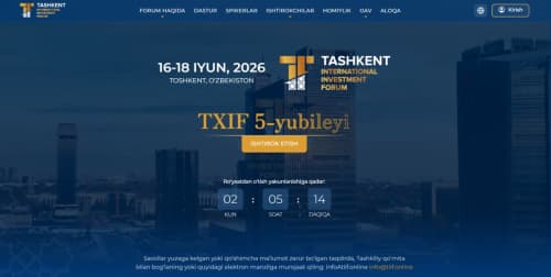 TIIF-2026: 3 000 dan ortiq xorijiy mehmon ishtirokini tasdiqladi