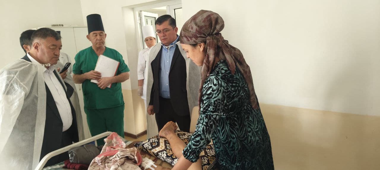 O'g'ir ahvoldagi bemorlar holidan xabar olindi