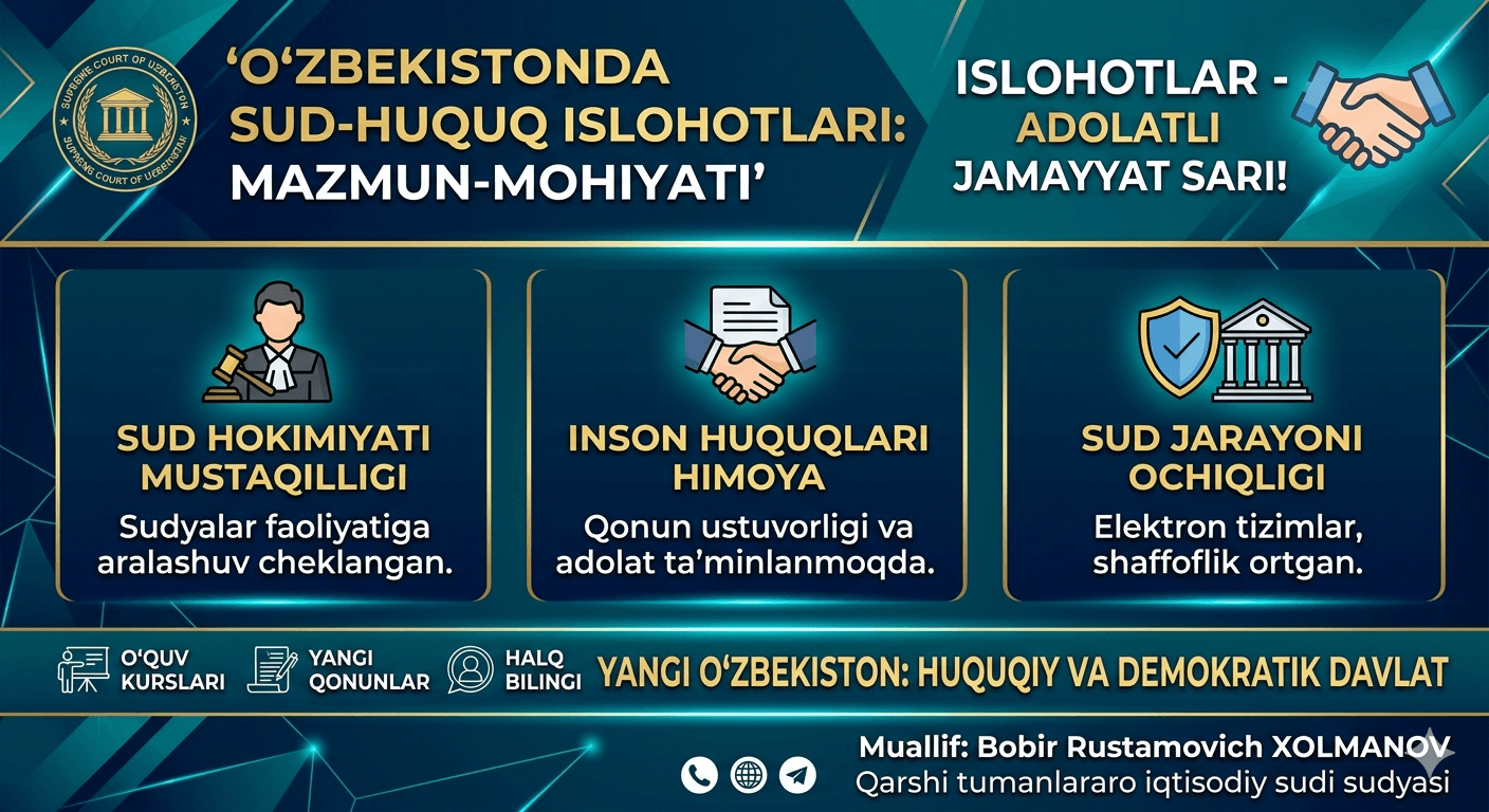 Sud-huquq sohasidagi islohotlarning mazmun-mohiyati