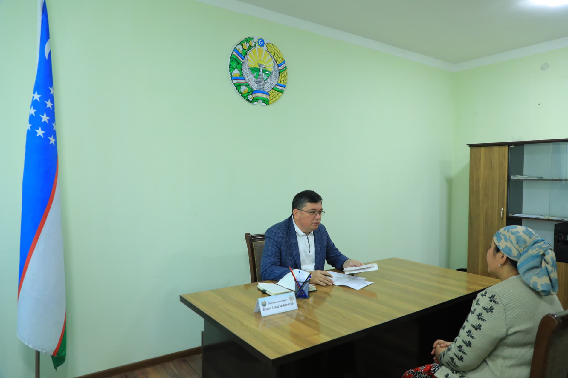 Samad Xasanov fuqarolarni qabul qilib, muammolarini tingladi