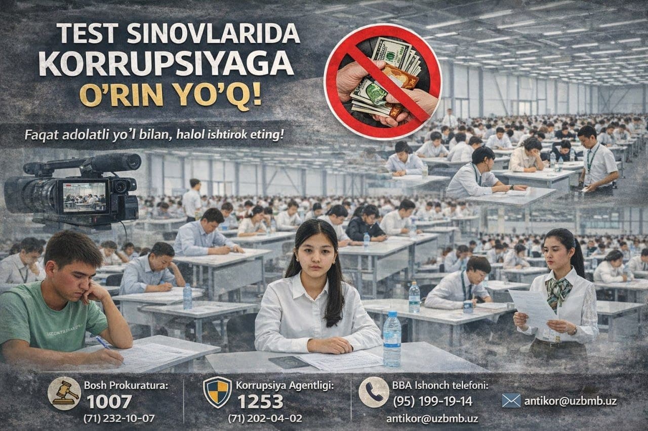 KORRUPSIYAGA O'RIN YO'Q!