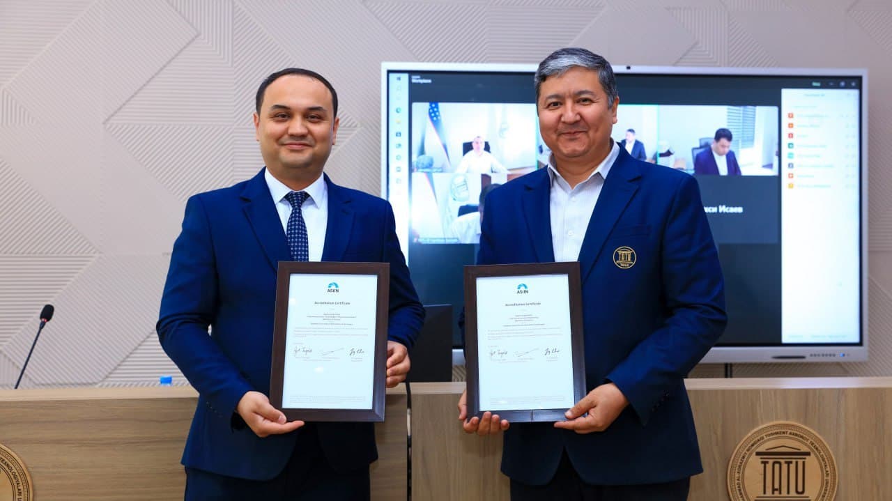 Toshkent axborot texnologiyalari universiteti Germaniyaning eng nufuzli xalqaro akkreditatsiya agentligi – ASIIN tomonidan 6 ta ta’lim dasturi bo‘yicha e’tirof etildi