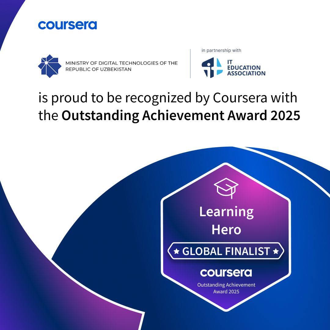 Uzbekistan Wins Coursera “Outstanding Achievement Award 2025”