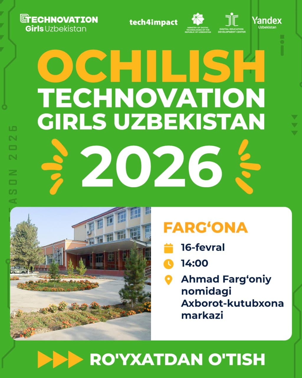 Стартует новый сезон “Technovation Girls Uzbekistan 2026”!