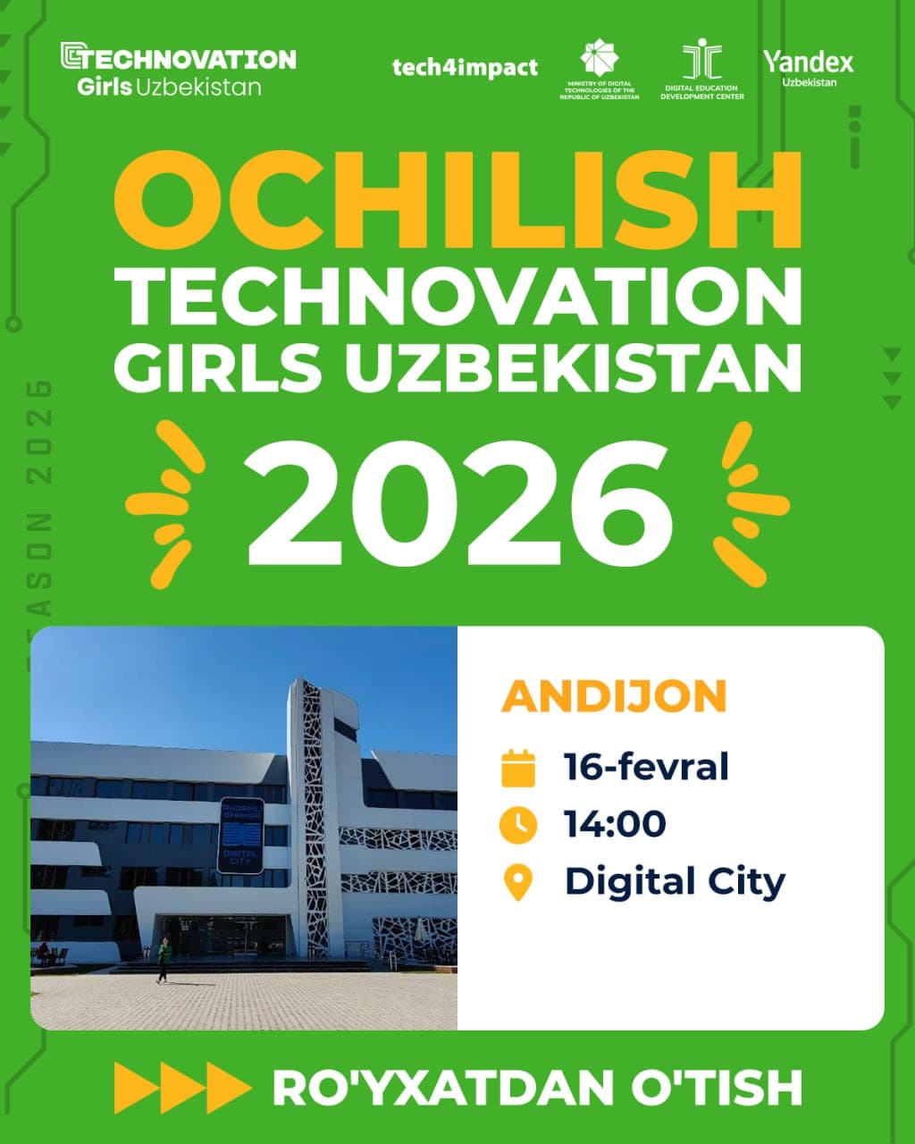 Стартует новый сезон “Technovation Girls Uzbekistan 2026”!