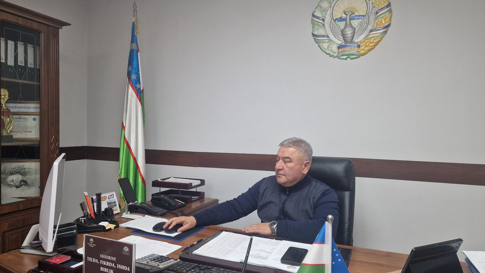 census.stat.uz bilan Namangan tumani hokimi Mo`minov Sadritdin Zokirovich