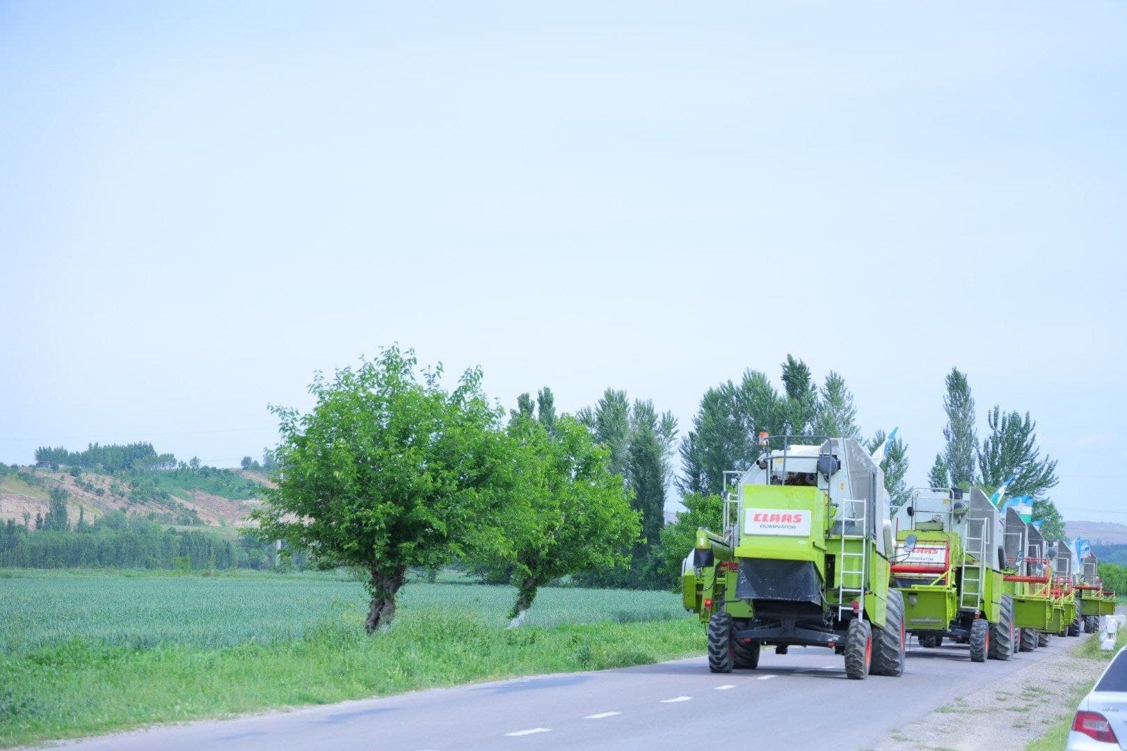 Чортоқ туманида ғалла ўрим комбайнлари мавсумга шай ҳолатга келтирилди