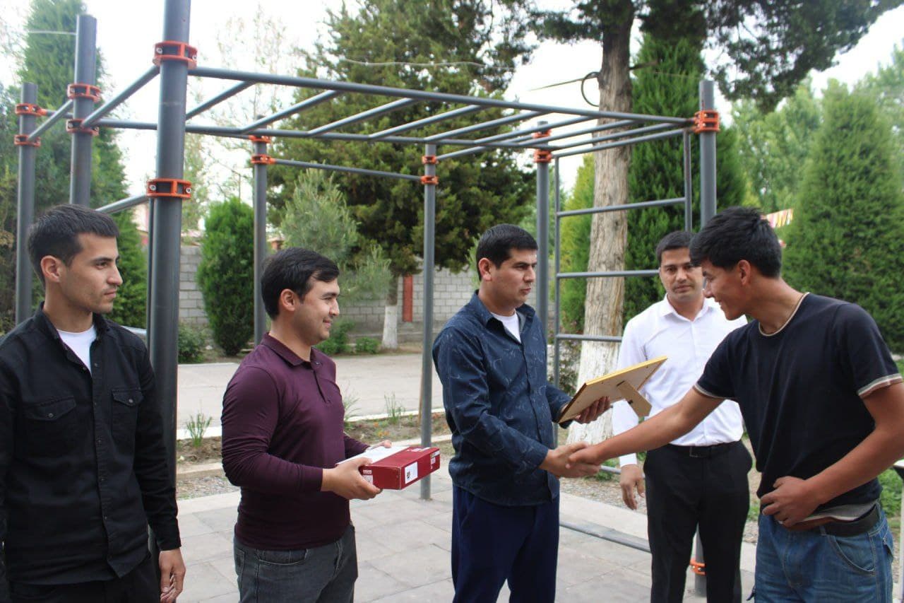 🖐The district stage of the street workout sports tournament was held in cooperation with the Uychi District Youth Affairs Agency and the district sports school within the framework of the "Five Initiatives Olympics".
