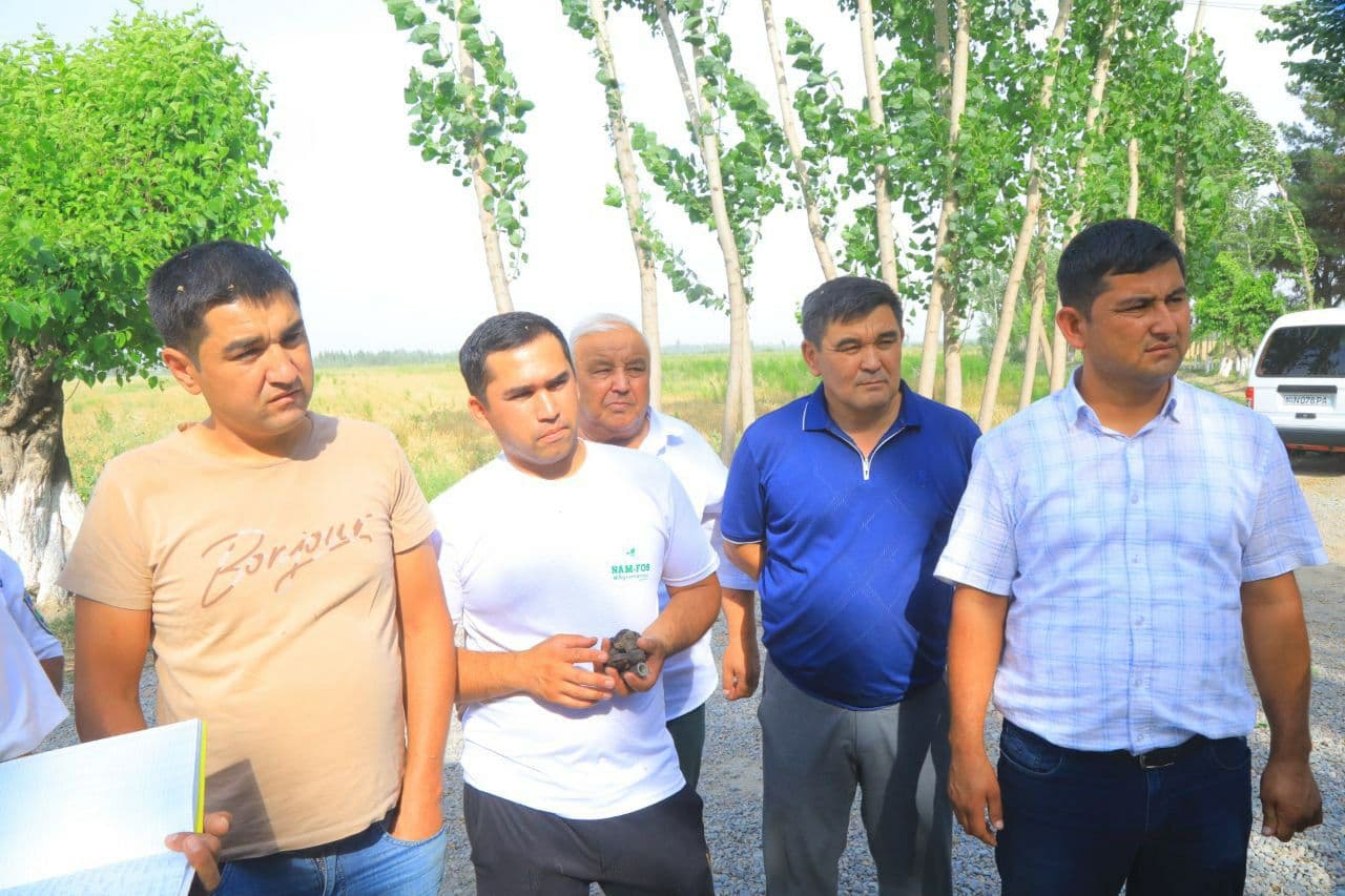 In the Uychi district, OVX sprayers participating in agrotechnical measures in cotton fields being maintained for the 2025 harvest were centrally assembled, underwent a technical inspection, and appropriate instructions were given to the mechanists.