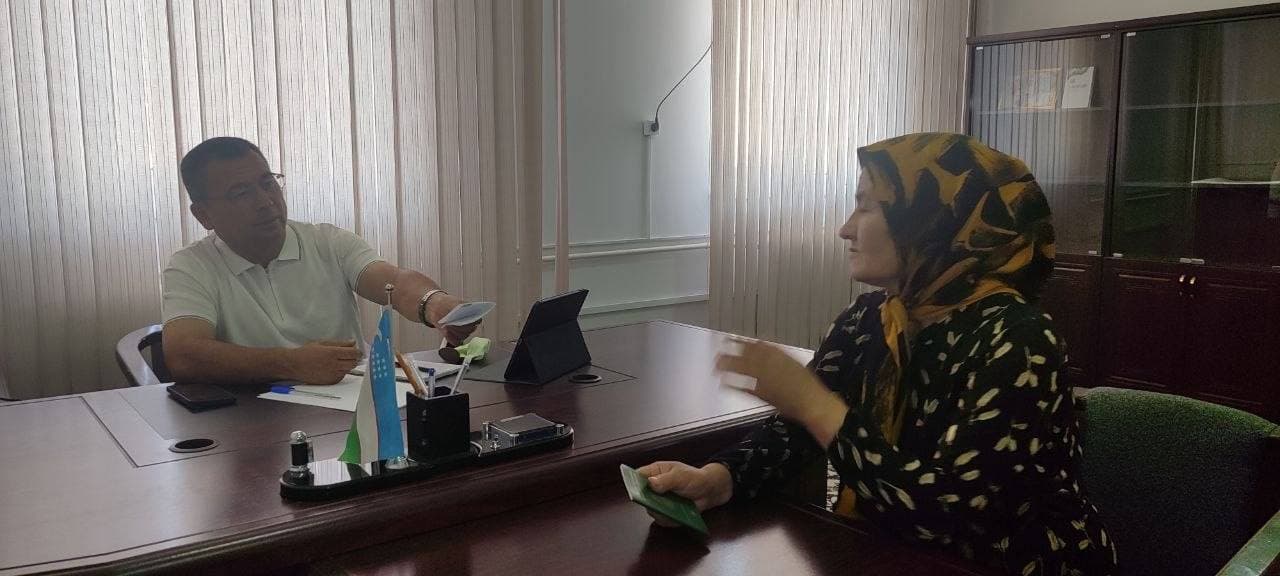 Xalq qabulxonasida shaxsiy qabul o‘tkazildi