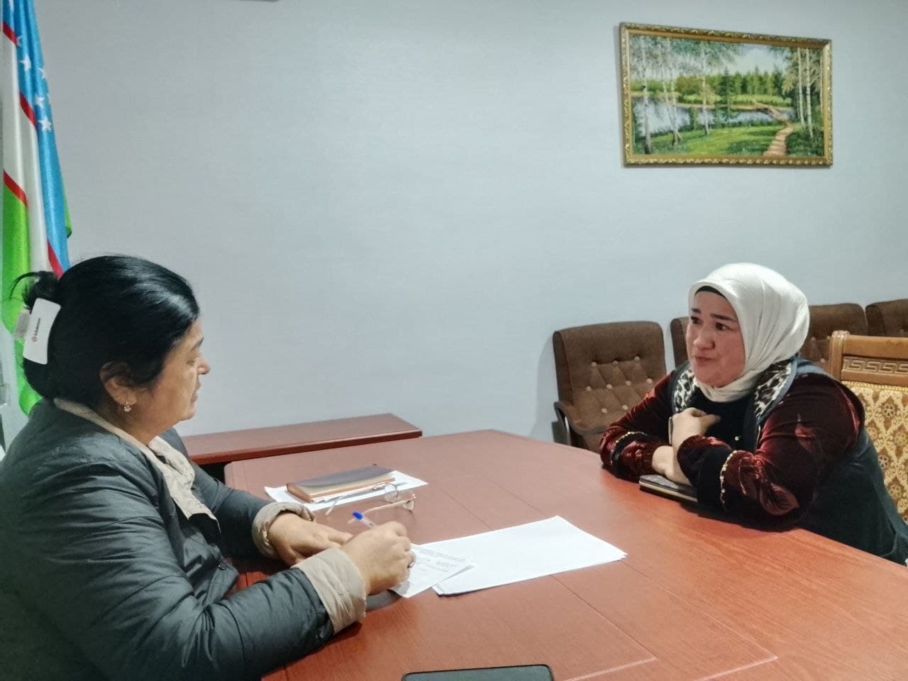Bugun tuman hokimi o‘rinbosari — Oila va xotin-qizlar bo‘limi boshlig‘i H. Maxmudovaning navbatdagi shaxsiy qabuli o‘tkazildi.