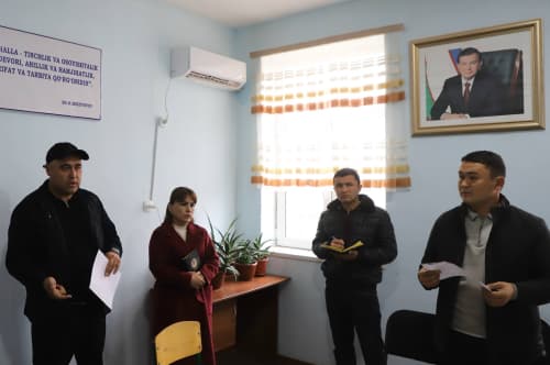 Dehqonobod tumanida mahalla yettiligi faoliyati yuzasidan o‘rganish ishlari olib borildi