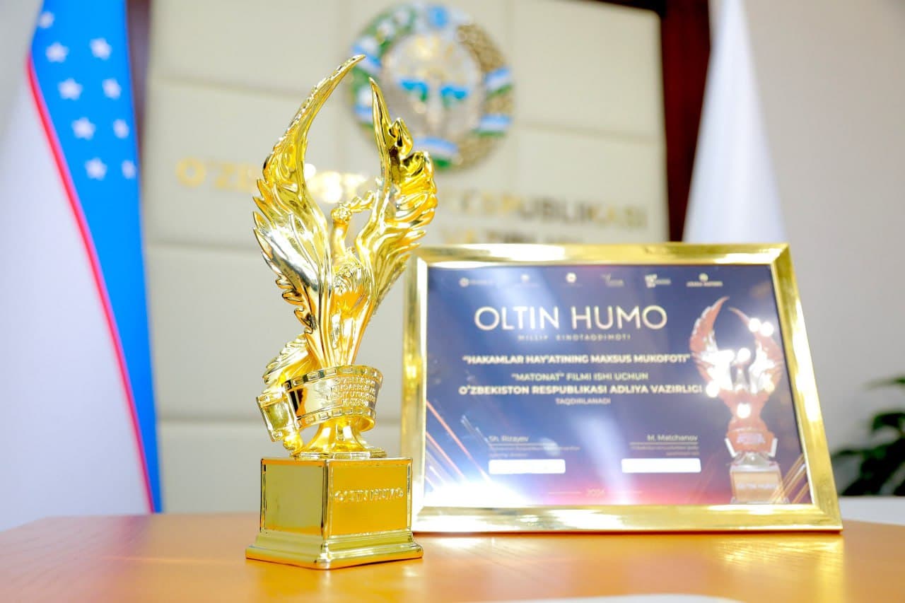 Adliya vazirligining "Matonat" filmi "Oltin Humo" mukofotiga sazovor bo‘ldi.