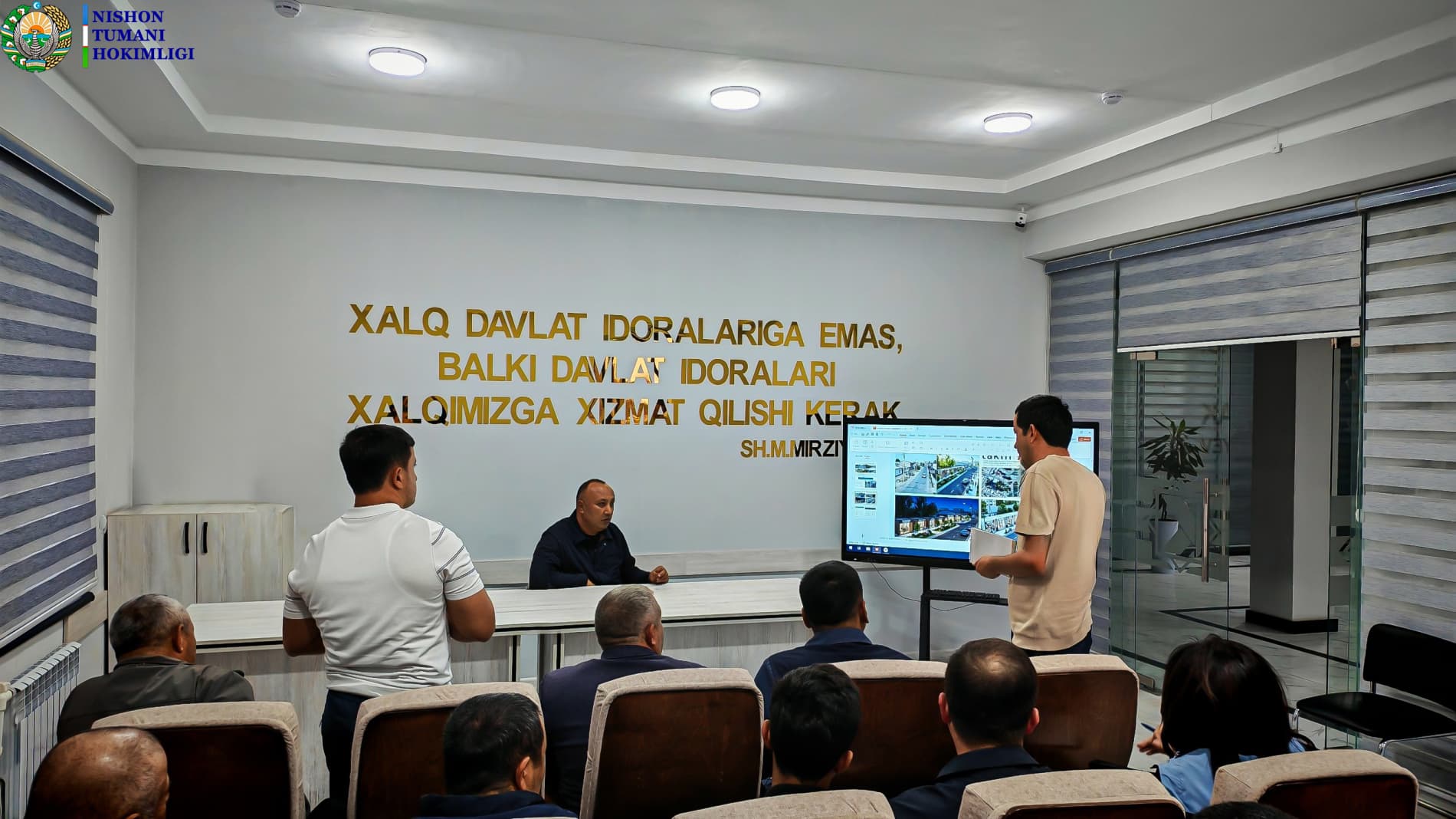 Nishon tumani hokimi navbatdagi loyihalar taqdimotida ishtirok etdi