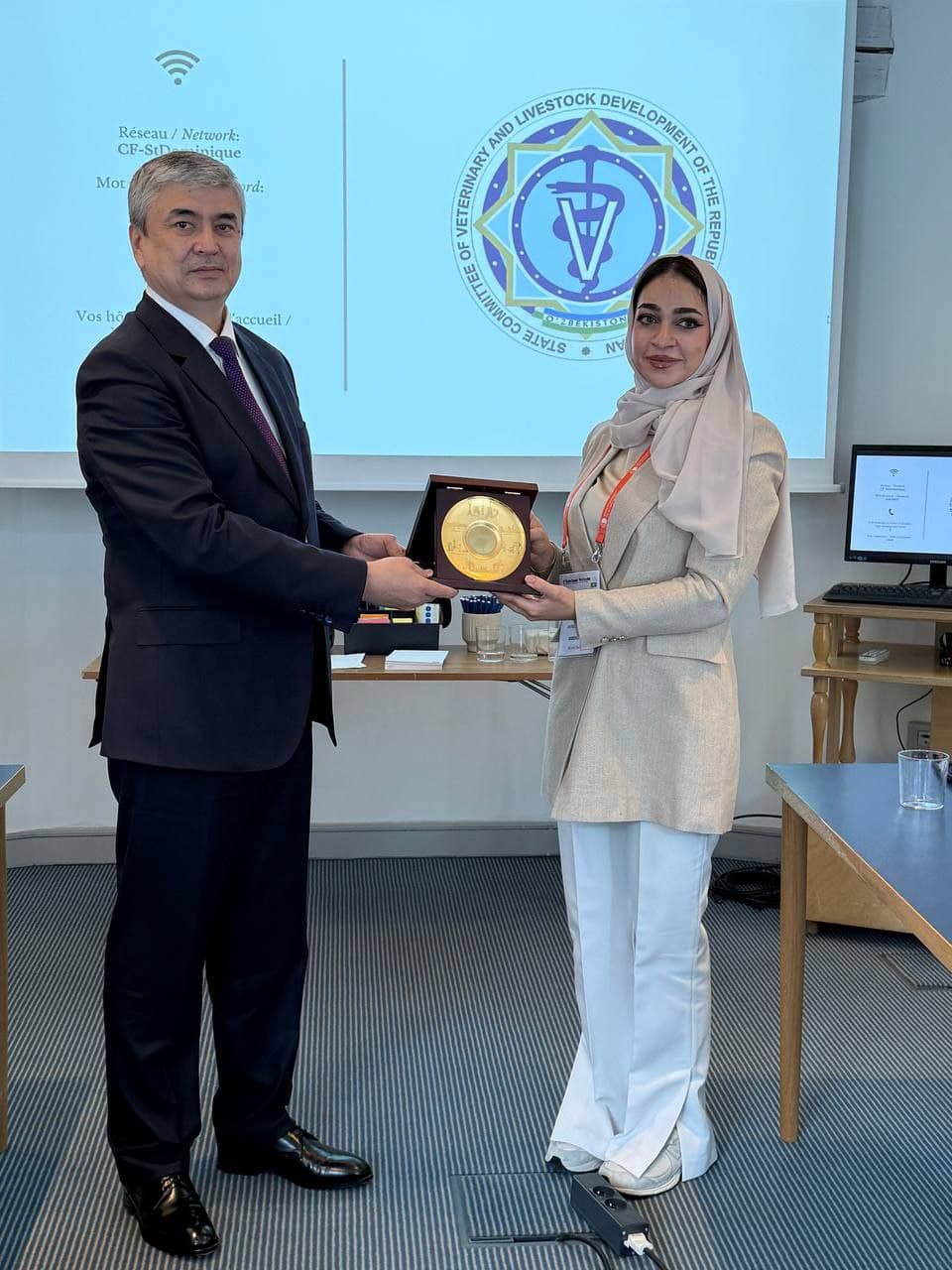 Within the framework of the 92nd WOAH General Session, Bahrom Norqobilov held a meeting with Ms. Kaltam Ali, representative of the Ministry of Climate Change and Environment of the United Arab Emirates.