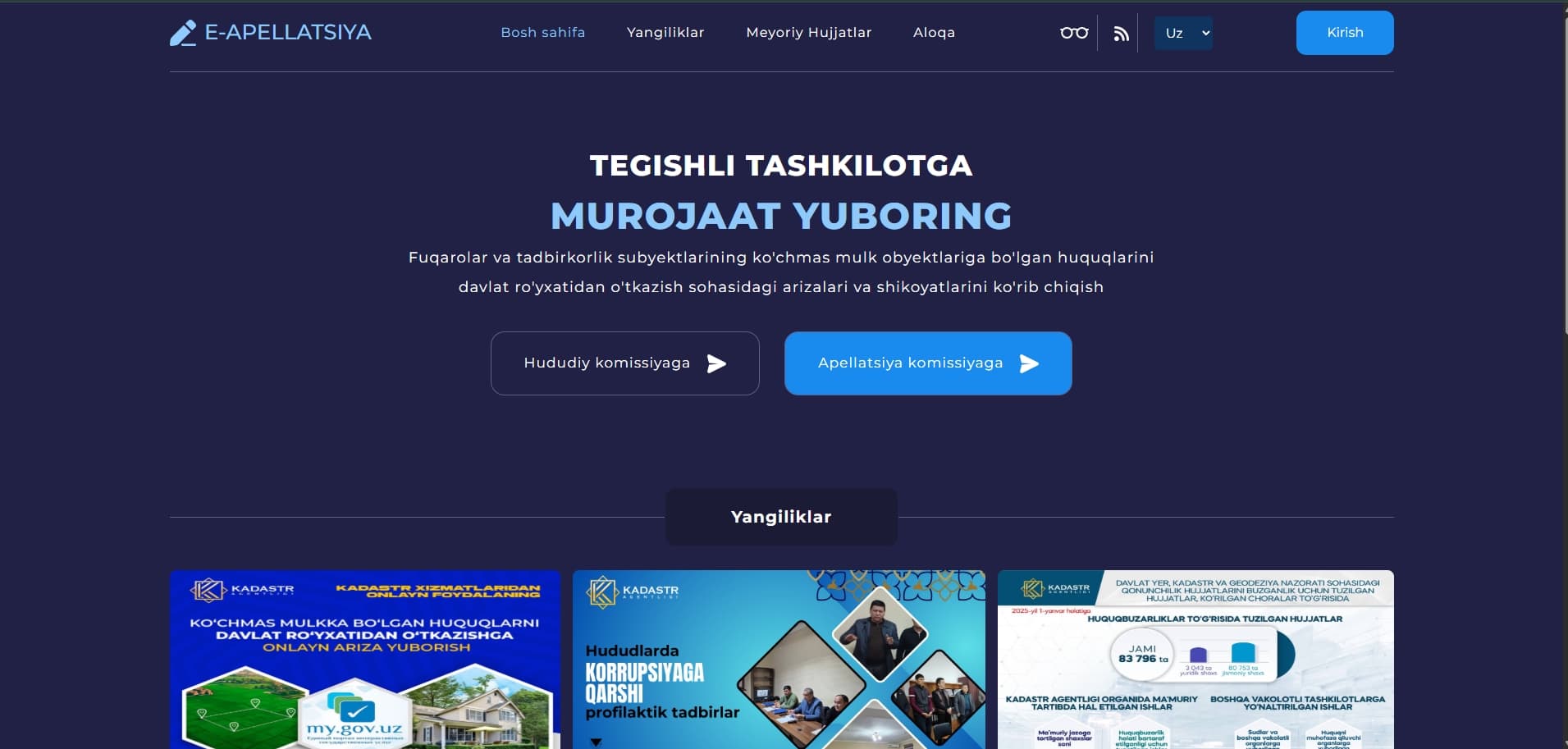 Ko‘chmas mulk bilan bog‘liq nizolarni endi onlayn hal qilish mumkin