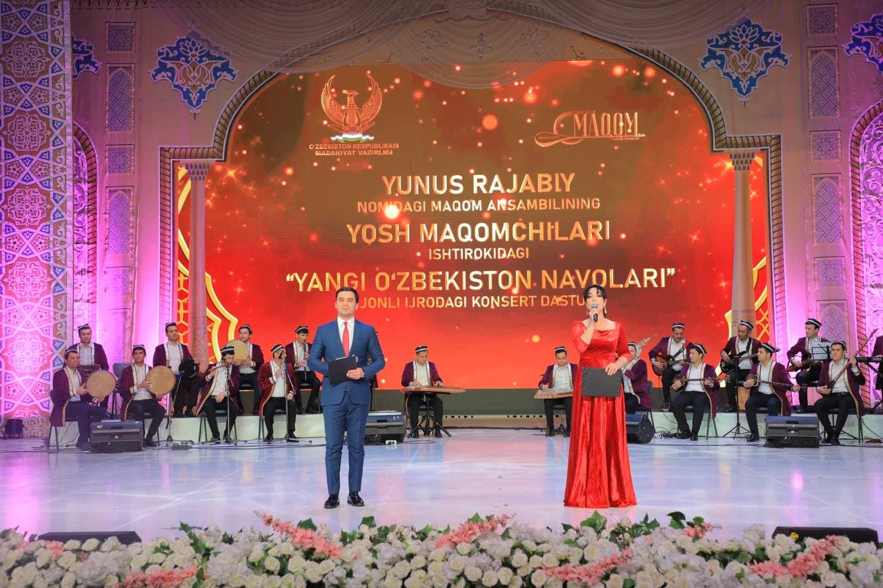 Yunus Rajabiy nomidagi “Maqom” ansambli tomonidan “Yangi O‘zbekiston navolari” nomli konsert dasturi bo‘lib o‘tdi
