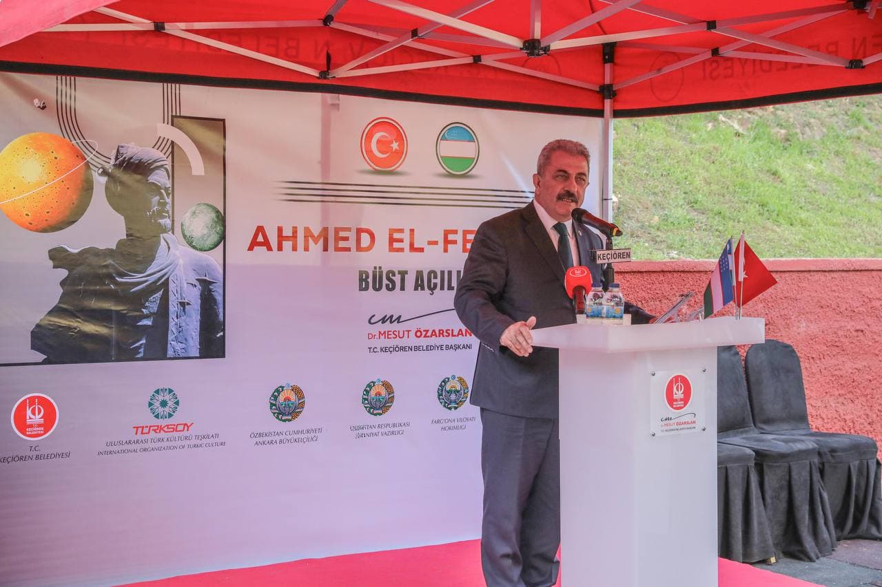 Anqara shahridagi xiyobonlardan birida ulug‘ qomusiy olim Ahmad al-Farg‘oniyning byusti o‘rnatildi