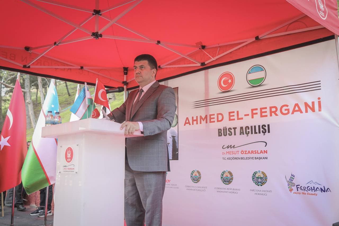 Anqara shahridagi xiyobonlardan birida ulug‘ qomusiy olim Ahmad al-Farg‘oniyning byusti o‘rnatildi