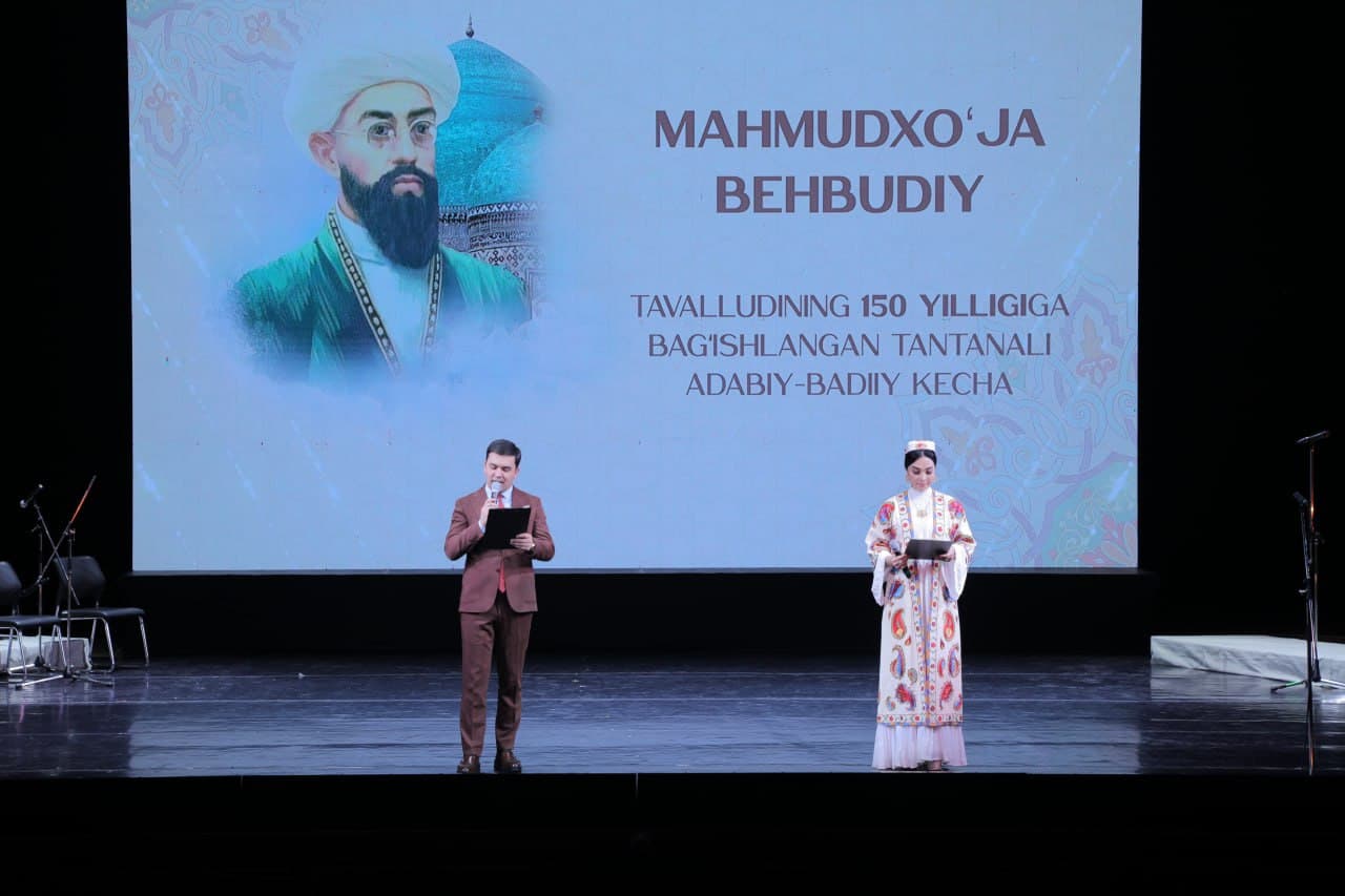 Poytaxtda Mahmudxo‘ja Behbudiy tavalludining 150 yilligiga bag‘ishlangan adabiy-ma’rifiy xotira kechasi bo’lib o’tdi