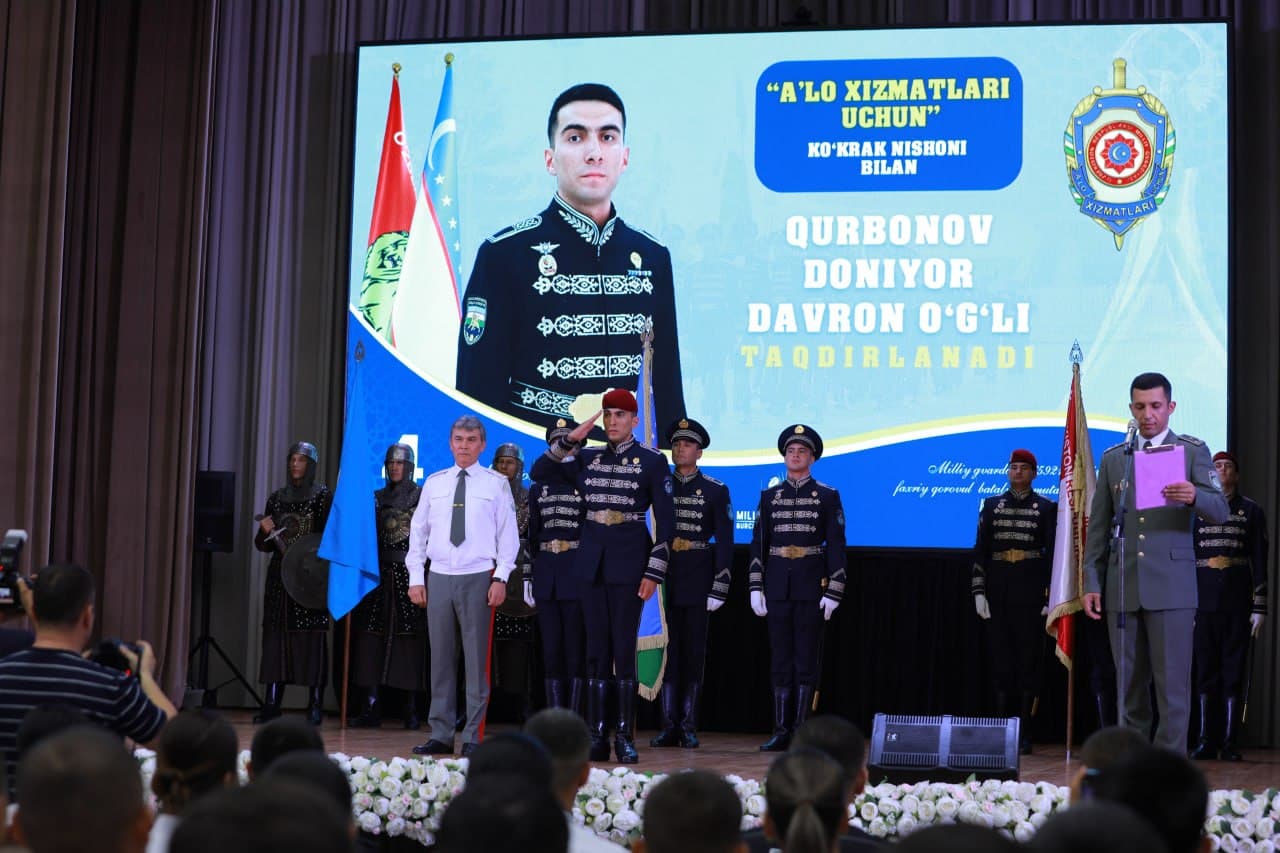 4-avgust — O‘zbekiston Respublikasi Milliy gvardiyasi tashkil etilgan kun munosabati bilan tantanali tadbir o‘tkazildi