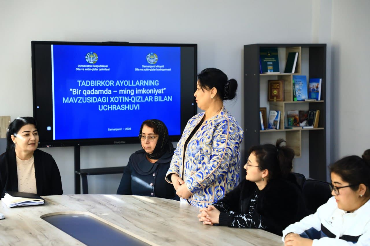 Oqdaryo tumanida “Bir qadamda – ming imkoniyat” shiori ostida tadbirkor xotin-qizlar ishtirokida uchrashuv tashkil etildi.