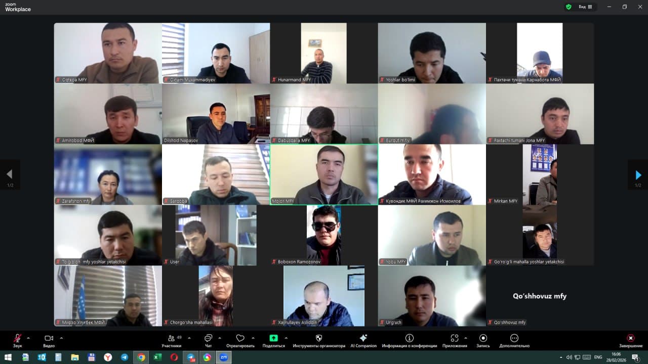 Paxtachi tumanida yoshlar bilan ishlash bo‘yicha hafta yakuni sarhisob qilindi