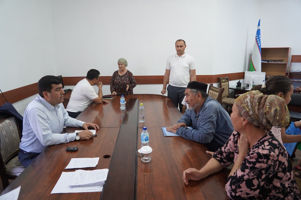 Tuman hokimi tomonidan navbatdagi tadbirkorlar va fuqarolar qabuli o‘tkazildi