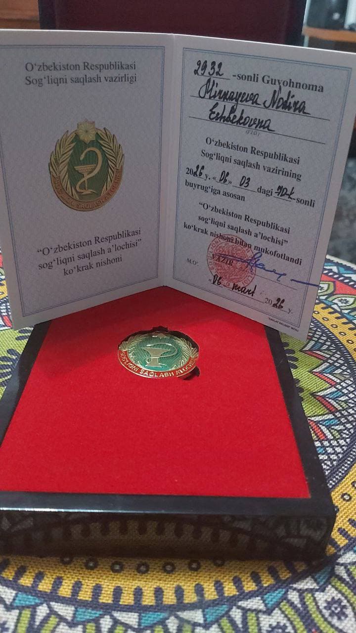 “O‘zbekiston Respublikasi sog‘liqni saqlash alochisi”