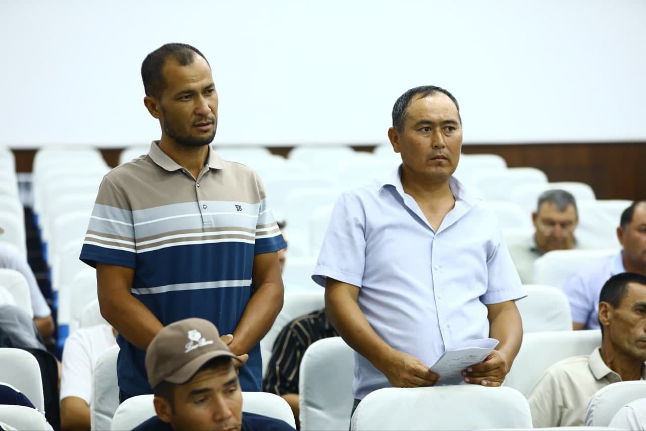 MIRZAOBODDA SUV XO‘JALIGI MASALALARI BO‘YICHA SAYYOR QABUL O‘TKAZILDI