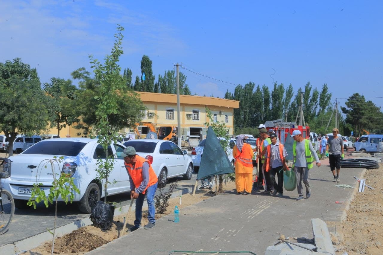 Янги Наманганда ободлик ва яшиллик сари қадамлар