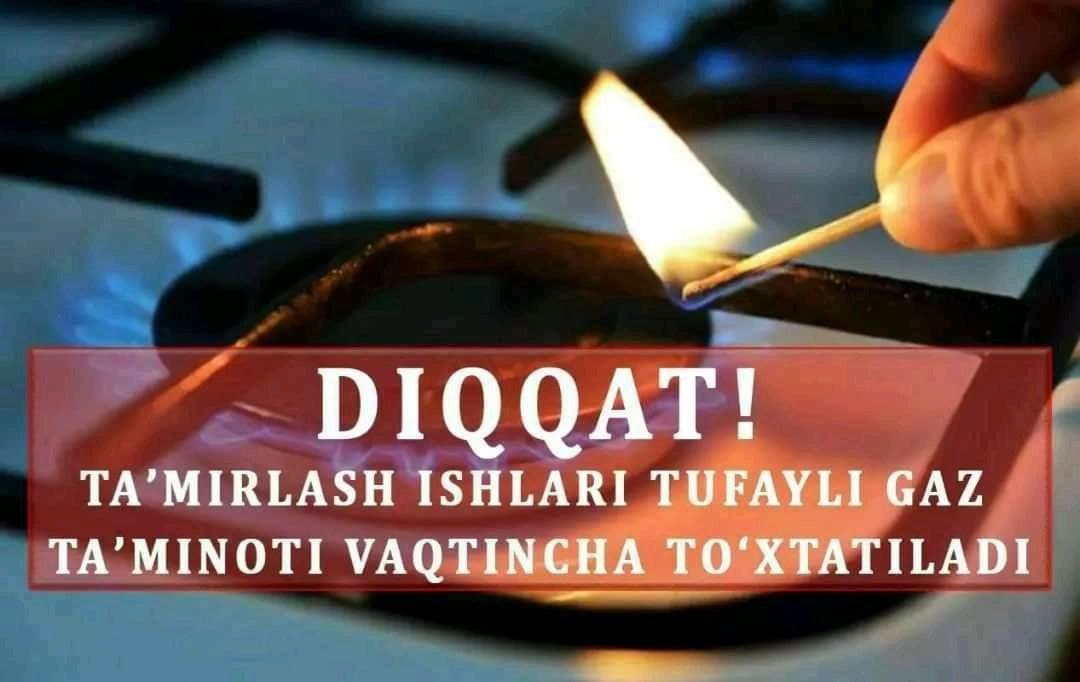DIQQAT! TA’MIRLASH ISHLARI TUFAYLI BOYSUN TUMANIDA GAZ TA’MINOTI VAQTINCHA TO’XTATILADI