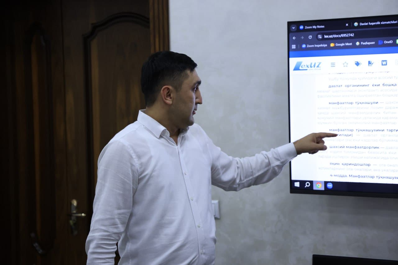 Yosh xodimlar uchun manfaatlar to‘qnashuvining oldini olishga bag‘ishlangan seminar
