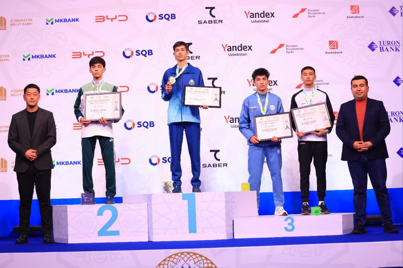 "Prezident Olimpiadasi" doirasida taekvondo WT bo‘yicha ilk kungi g'olib va sovrindorlar nomi ma'lum bo‘ldi