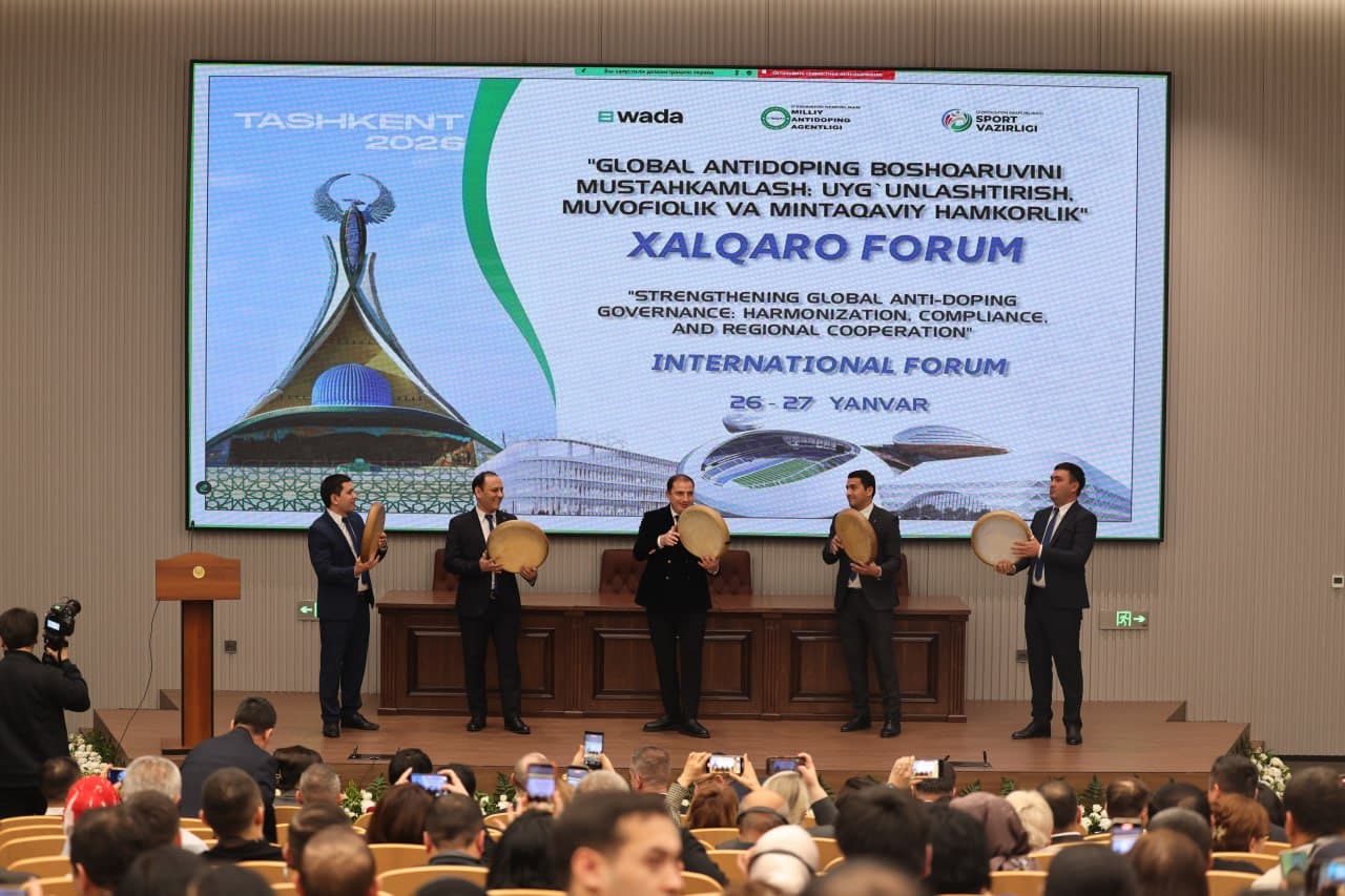 "Global antidoping boshqaruvini mustahkamlash: uyg‘unlashtirish, muvofiqlik va mintaqaviy hamkorlik"mavzusida xalqaro forum bo'lib o'tmoqda