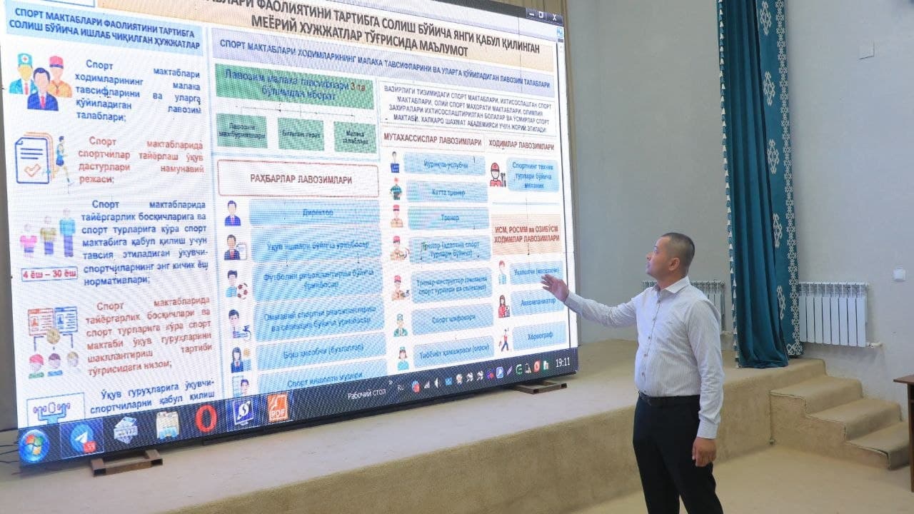 Qo'ng'irot tumanida sport maktabi trenerlari va trener-seleksionerlari uchun o‘quv-seminar tashkil etildi