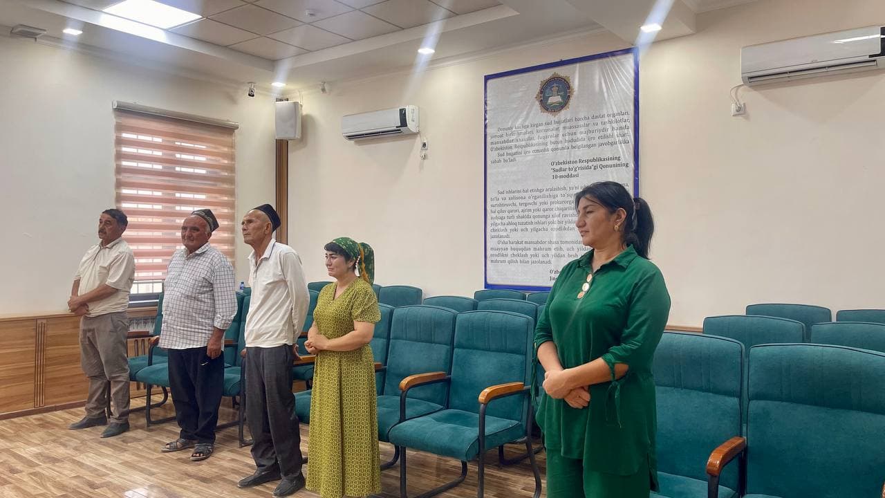 Бандихон туманида икки нафар шахс суд залидан озод қилинди