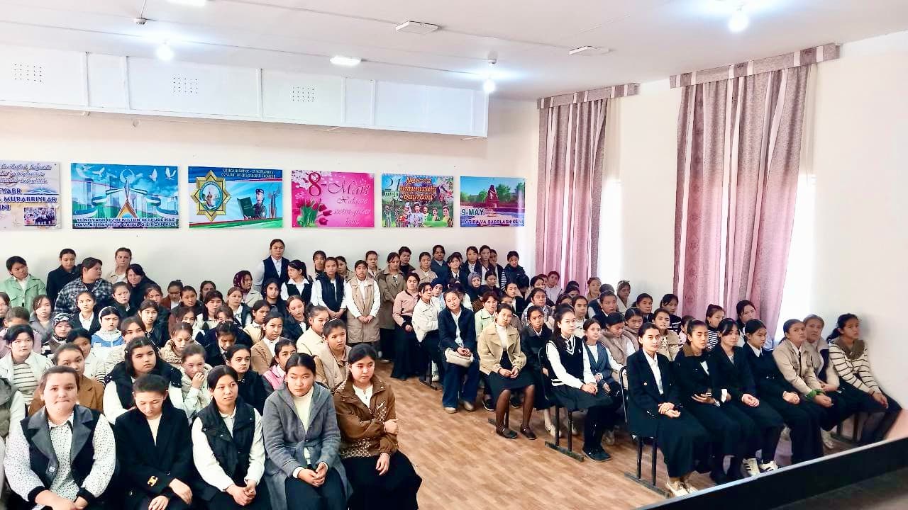 Bandixonda “Turmush” tadbiri doirasida o‘quvchi-qizlar bilan profilaktik uchrashuv o‘tkazildi