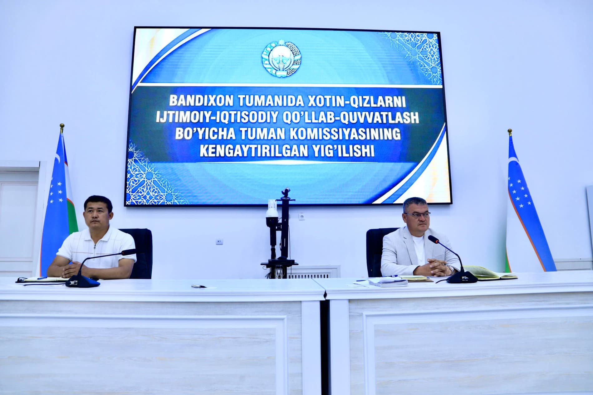 Bandixon tumanida xotin-qizlarni qo‘llab-quvvatlash masalalari muhokama qilindi