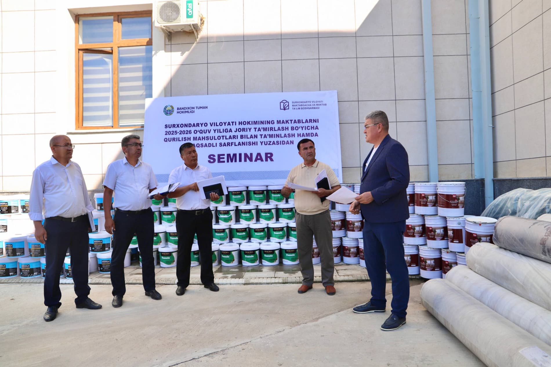 Bandixon tumanida maktablarni yangi o‘quv yiliga tayyorlash ishlari boshlandi