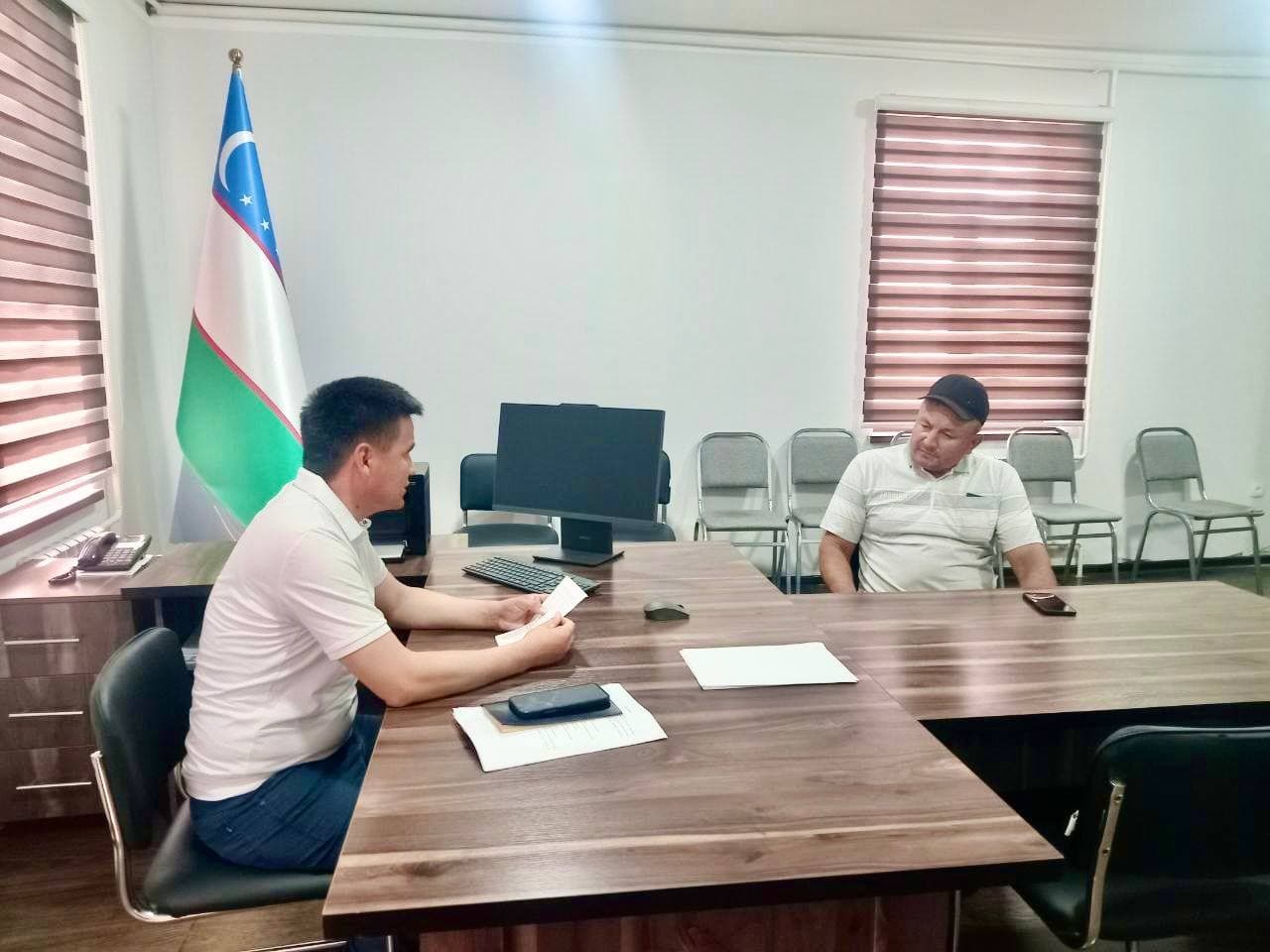 Bandixon tuman hokimining o'rinbosarlari tomonidan shaxsiy qabullar davom etmoqda