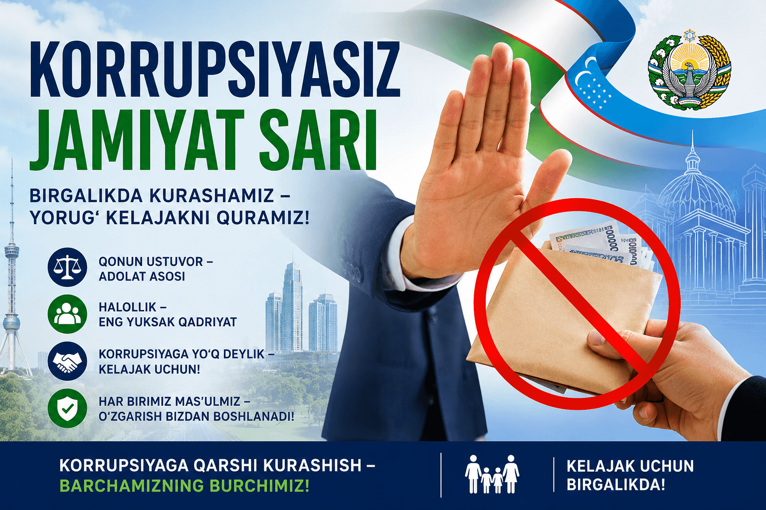 KORRUPSIYASIZ JAMIYAT SARI