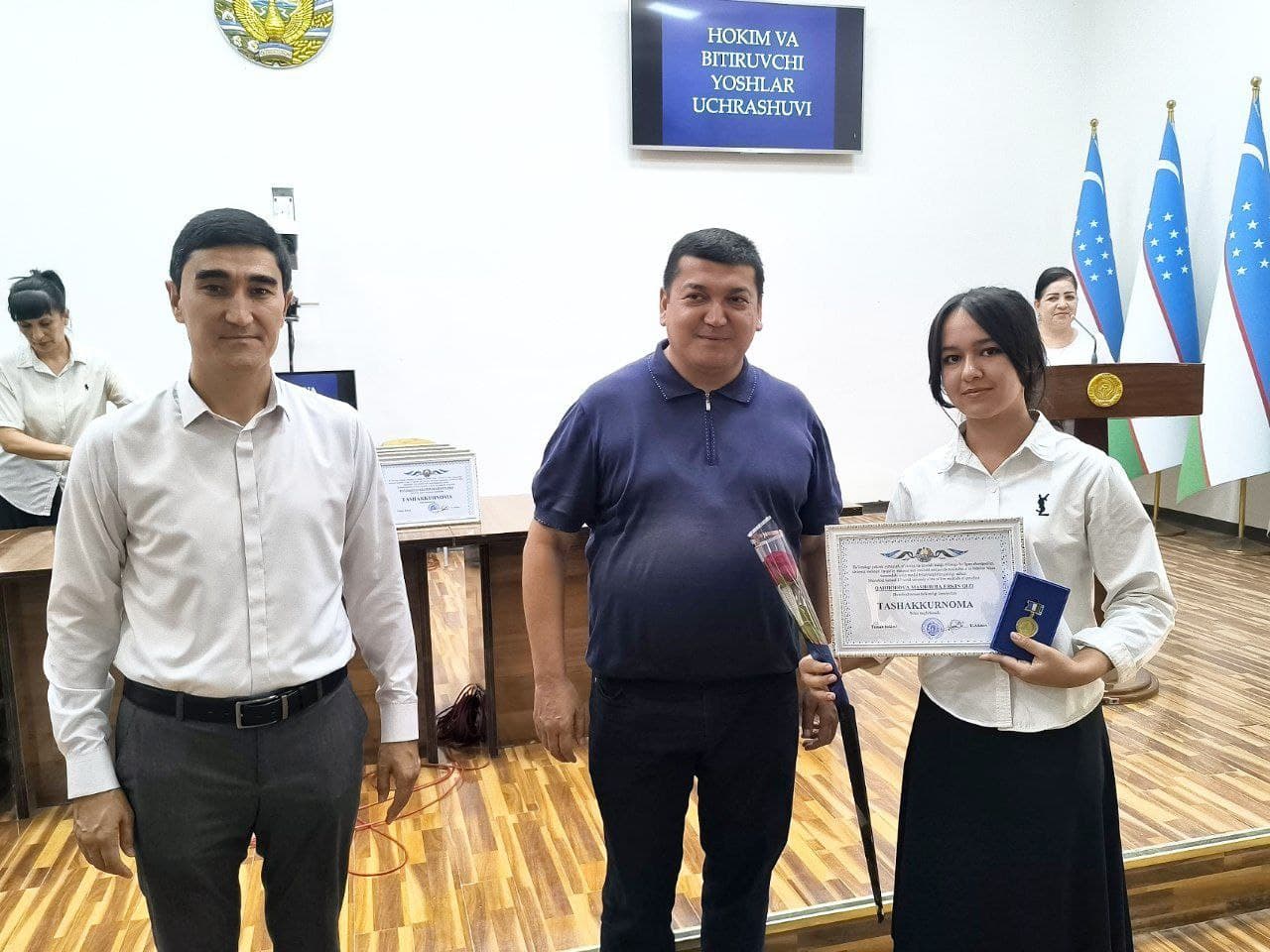 💠Sherobod tumanida bitiruvchilar taqdirlandi