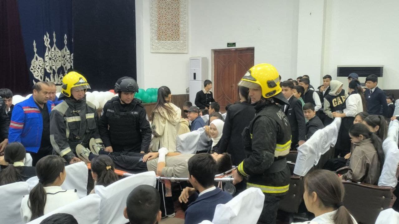 Sherobodda favqulodda vaziyatlar bo‘yicha amaliy mashg‘ulot o‘tkazildi