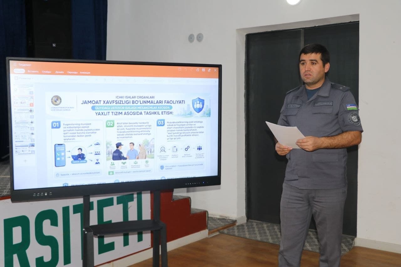 Xavfsiz hudud — xotirjam xalq — farovon jamiyat
