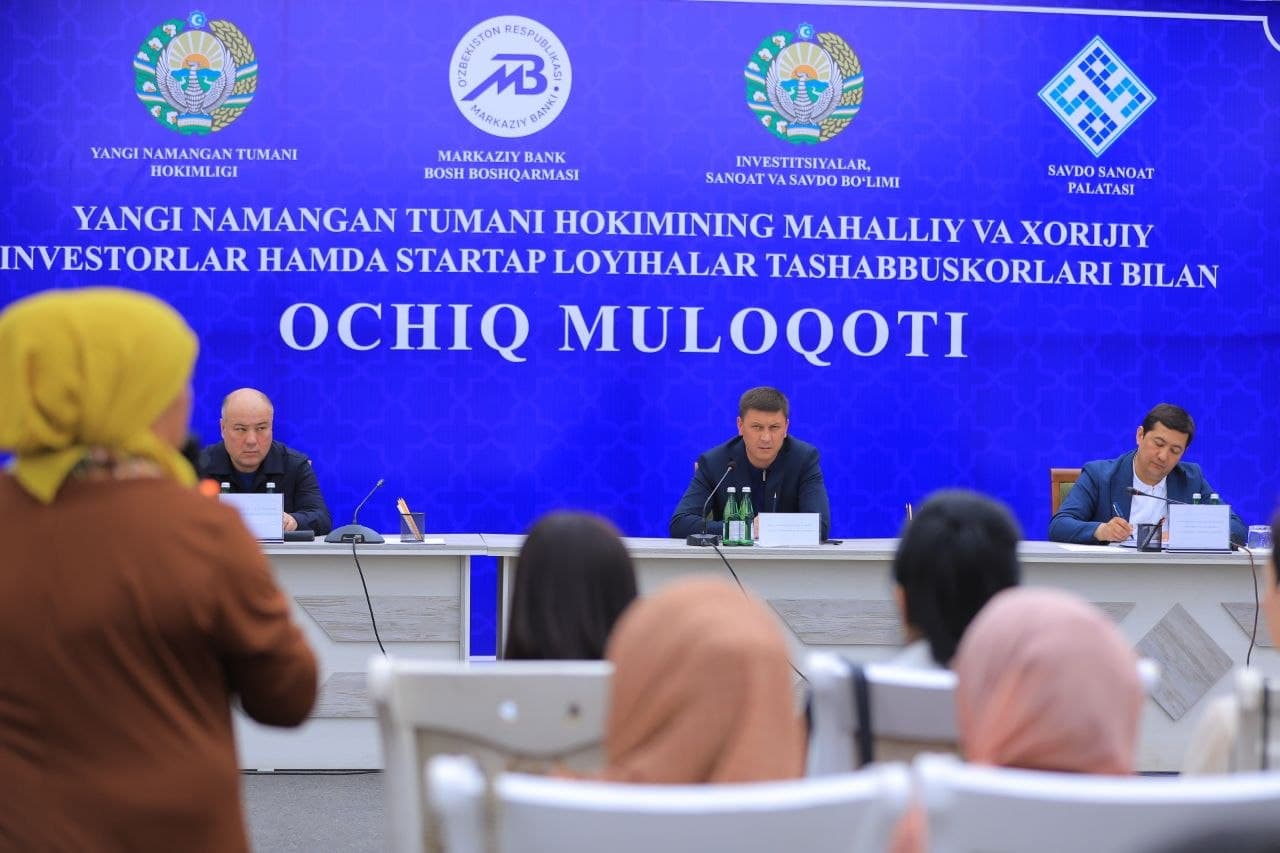 Yangi Namangan tumanida tadbirkorlar va investorlar bilan ochiq muloqot o‘tkazildi