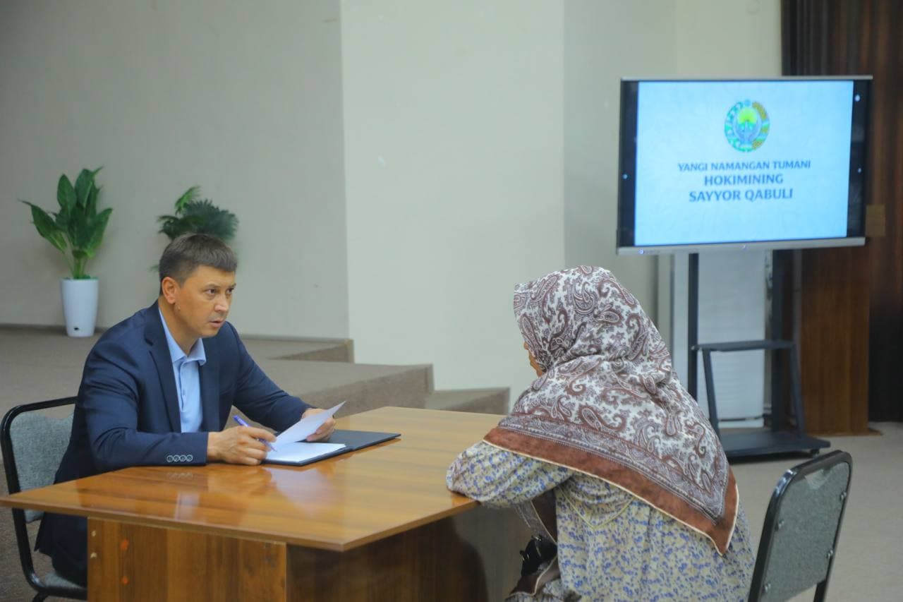 Yangi Namangan tumani hokimining navbatdagi sayyor qabuli o‘tkazildi