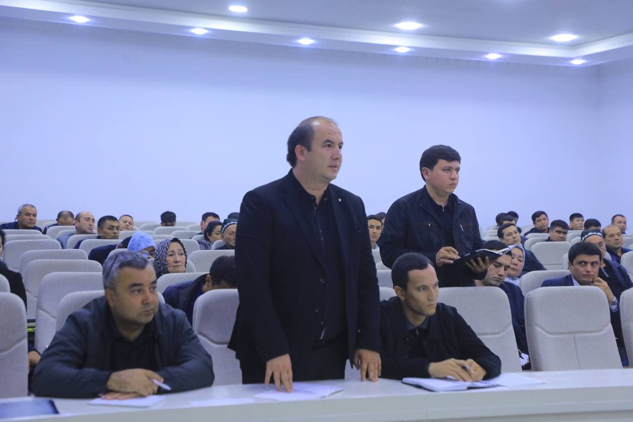 Tumanda 9 oylik faoliyat yakunlari va ustuvor vazifalar muhokama qilindi